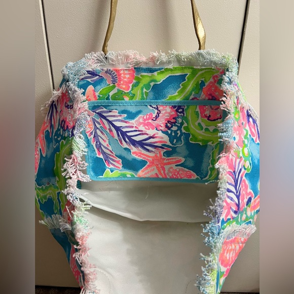 Oreiller Lilly Pulitzer Beach House Multicolore Motif Tropical - Neuf